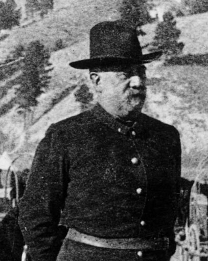 Brig. Gen. J. R. Brooke at Pine Ridge, January 1890. Cropped from 